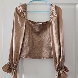 Reformation Silk Crop Top